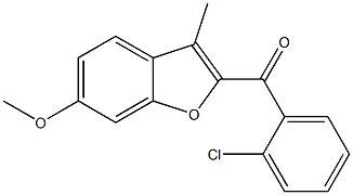 2-[(2-chlorophenyl)carbonyl]-6-methoxy-3-methyl-1-benzofuran 结构式