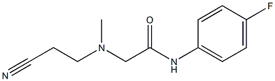 2-[(2-cyanoethyl)(methyl)amino]-N-(4-fluorophenyl)acetamide 结构式