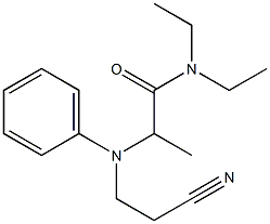 2-[(2-cyanoethyl)(phenyl)amino]-N,N-diethylpropanamide 结构式