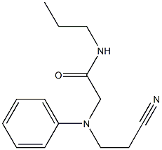 2-[(2-cyanoethyl)(phenyl)amino]-N-propylacetamide 结构式