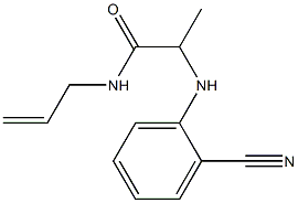 2-[(2-cyanophenyl)amino]-N-(prop-2-en-1-yl)propanamide 结构式
