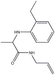 2-[(2-ethylphenyl)amino]-N-(prop-2-en-1-yl)propanamide 结构式