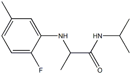 2-[(2-fluoro-5-methylphenyl)amino]-N-(propan-2-yl)propanamide 结构式