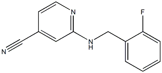 2-[(2-fluorobenzyl)amino]isonicotinonitrile 结构式