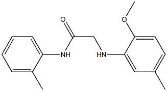 2-[(2-methoxy-5-methylphenyl)amino]-N-(2-methylphenyl)acetamide 结构式