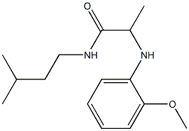 2-[(2-methoxyphenyl)amino]-N-(3-methylbutyl)propanamide 结构式