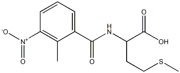 2-[(2-methyl-3-nitrophenyl)formamido]-4-(methylsulfanyl)butanoic acid 结构式