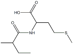 2-[(2-methylbutanoyl)amino]-4-(methylthio)butanoic acid 结构式