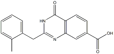 2-[(2-methylphenyl)methyl]-4-oxo-3,4-dihydroquinazoline-7-carboxylic acid 结构式