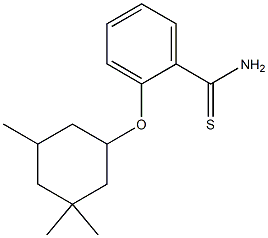 2-[(3,3,5-trimethylcyclohexyl)oxy]benzene-1-carbothioamide 结构式