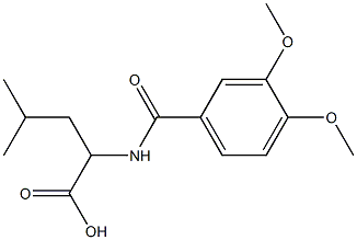 2-[(3,4-dimethoxybenzoyl)amino]-4-methylpentanoic acid 结构式