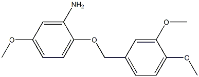 2-[(3,4-dimethoxyphenyl)methoxy]-5-methoxyaniline 结构式