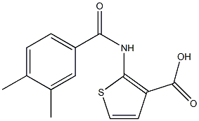 2-[(3,4-dimethylbenzene)amido]thiophene-3-carboxylic acid 结构式