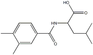 2-[(3,4-dimethylphenyl)formamido]-4-methylpentanoic acid 结构式