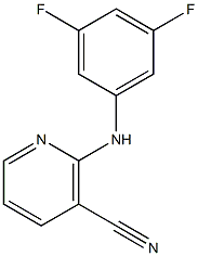 2-[(3,5-difluorophenyl)amino]nicotinonitrile 结构式