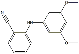 2-[(3,5-dimethoxyphenyl)amino]benzonitrile 结构式