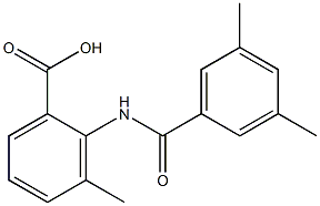 2-[(3,5-dimethylbenzoyl)amino]-3-methylbenzoic acid 结构式