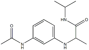 2-[(3-acetamidophenyl)amino]-N-(propan-2-yl)propanamide 结构式