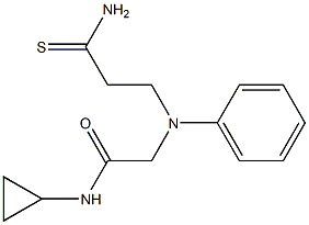 2-[(3-amino-3-thioxopropyl)(phenyl)amino]-N-cyclopropylacetamide 结构式