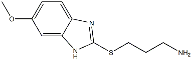 2-[(3-aminopropyl)sulfanyl]-6-methoxy-1H-1,3-benzodiazole 结构式