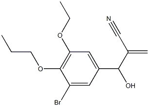 2-[(3-bromo-5-ethoxy-4-propoxyphenyl)(hydroxy)methyl]prop-2-enenitrile 结构式