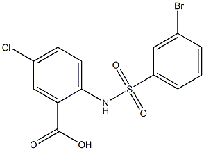 2-[(3-bromobenzene)sulfonamido]-5-chlorobenzoic acid 结构式