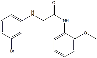 2-[(3-bromophenyl)amino]-N-(2-methoxyphenyl)acetamide 结构式