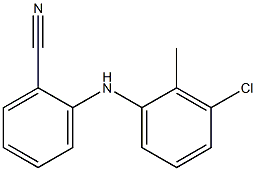 2-[(3-chloro-2-methylphenyl)amino]benzonitrile 结构式