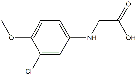2-[(3-chloro-4-methoxyphenyl)amino]acetic acid 结构式