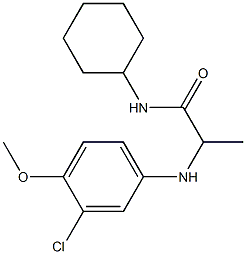 2-[(3-chloro-4-methoxyphenyl)amino]-N-cyclohexylpropanamide 结构式