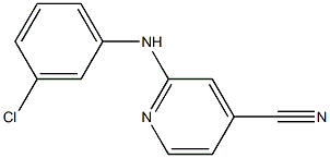 2-[(3-chlorophenyl)amino]pyridine-4-carbonitrile 结构式
