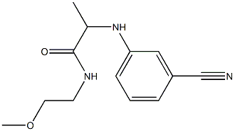 2-[(3-cyanophenyl)amino]-N-(2-methoxyethyl)propanamide 结构式