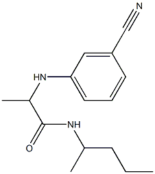 2-[(3-cyanophenyl)amino]-N-(pentan-2-yl)propanamide 结构式