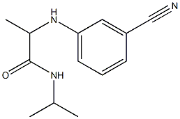 2-[(3-cyanophenyl)amino]-N-(propan-2-yl)propanamide 结构式