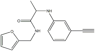2-[(3-ethynylphenyl)amino]-N-(furan-2-ylmethyl)propanamide 结构式