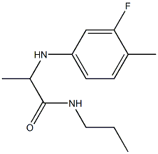 2-[(3-fluoro-4-methylphenyl)amino]-N-propylpropanamide 结构式