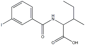 2-[(3-iodophenyl)formamido]-3-methylpentanoic acid 结构式