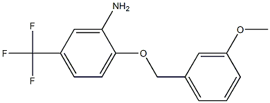 2-[(3-methoxyphenyl)methoxy]-5-(trifluoromethyl)aniline 结构式