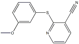 2-[(3-methoxyphenyl)sulfanyl]pyridine-3-carbonitrile 结构式