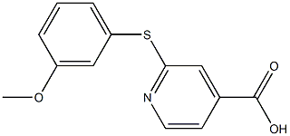 2-[(3-methoxyphenyl)sulfanyl]pyridine-4-carboxylic acid 结构式