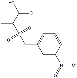 2-[(3-nitrobenzyl)sulfonyl]propanoic acid 结构式