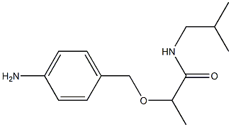 2-[(4-aminophenyl)methoxy]-N-(2-methylpropyl)propanamide 结构式