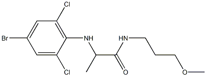2-[(4-bromo-2,6-dichlorophenyl)amino]-N-(3-methoxypropyl)propanamide 结构式