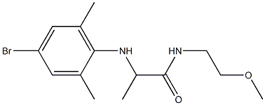 2-[(4-bromo-2,6-dimethylphenyl)amino]-N-(2-methoxyethyl)propanamide 结构式