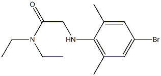 2-[(4-bromo-2,6-dimethylphenyl)amino]-N,N-diethylacetamide 结构式