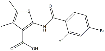 2-[(4-bromo-2-fluorobenzene)amido]-4,5-dimethylthiophene-3-carboxylic acid 结构式