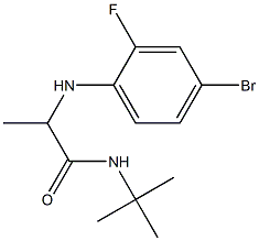 2-[(4-bromo-2-fluorophenyl)amino]-N-tert-butylpropanamide 结构式