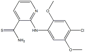 2-[(4-chloro-2,5-dimethoxyphenyl)amino]pyridine-3-carbothioamide 结构式