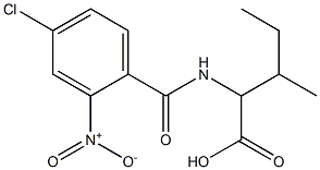 2-[(4-chloro-2-nitrophenyl)formamido]-3-methylpentanoic acid 结构式