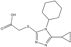 2-[(4-cyclohexyl-5-cyclopropyl-4H-1,2,4-triazol-3-yl)sulfanyl]acetic acid 结构式